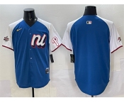 Men's National League Philadelphia Phillies Blank Blue Alternate 2025 All-Star Edition Limited Stitched Baseball Jersey