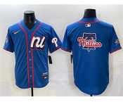 Men's National League Philadelphia Phillies Team Big Logo Blue 2025 All-Star Edition Limited Stitched Baseball Jersey