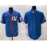 Men's National League Pittsburgh Pirates Blank Blue 2025 All-Star Edition Limited Stitched Baseball Jersey
