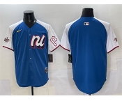 Men's National League Pittsburgh Pirates Blank Blue Alternate 2025 All-Star Edition Limited Stitched Baseball Jersey
