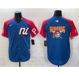 Men's National League Pittsburgh Pirates Team Big Logo Blue Red Alternate 2025 All-Star Edition Limited Stitched Baseball Jersey