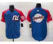 Men's National League San Diego Padres Team Big Logo Blue Red Alternate 2025 All-Star Edition Limited Stitched Baseball Jersey