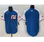 Men's National League Washington Nationals Blank Blue Alternate 2025 All-Star Edition Limited Stitched Baseball Jersey