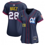 Women's American League #28 Javier Báez Navy 2025 All-Star Edition Limited Stitched Baseball Jersey