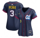 Women's American League #3 Jeremy Pena Navy 2025 All-Star Limited Stitched Baseball Jersey