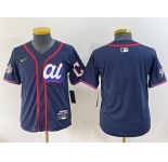 Women's American League Cleveland Guardians Blank Navy 2025 All-Star Edition Limited Stitched Baseball Jersey