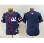 Women's American League Kansas City Royals Blank Navy 2025 All-Star Edition Limited Stitched Baseball Jersey