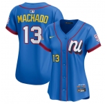 Women's National League #13 Manny Machado Blue 2025 All-Star Edition Limited Stitched Baseball Jersey
