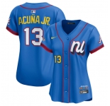 Women's National League #13 Ronald AcuUa Jr. Blue 2025 All-Star Edition Limited Stitched Baseball Jersey
