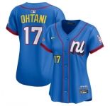 Women's National League #17 Shohei Ohtani Blue 2025 All-Star Edition Limited Stitched Baseball Jersey