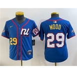 Women's National League #29 James Wood Blue 2025 All-Star Edition Limited Stitched Baseball Jersey