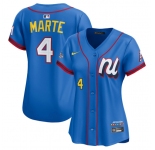 Women's National League #4 Ketel Marte Blue 2025 All-Star Edition Limited Stitched Baseball Jersey