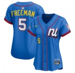 Women's National League #5 Freddie Freeman Blue 2025 All-Star Edition Limited Stitched Baseball Jersey