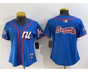 Women's National League Atlanta Braves Team Big Logo Blue 2025 All-Star Edition Limited Stitched Jersey