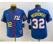 Youth National League #32 Jacob Misiorowski Blue 2025 All-Star Edition Limited Stitched Baseball Jersey