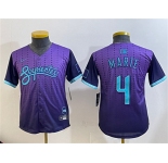 Youth Arizona Diamondbacks #4 Ketel Marte Purple 2025 City Connect Limited Stitched Baseball Jersey