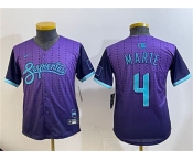 Youth Arizona Diamondbacks #4 Ketel Marte Purple 2025 City Connect Limited Stitched Baseball Jersey