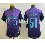 Youth Arizona Diamondbacks #51 Randy Johnson Purple 2025 City Connect Limited Jersey