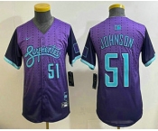 Youth Arizona Diamondbacks #51 Randy Johnson Purple 2025 City Connect Limited Jersey