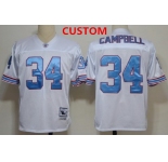 Custom Houston Oilers Men's White Throwback Jersey