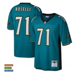 Men's Jacksonville Jaguars #71 Tony Boselli 1997 Mitchell & Ness Teal NFL Throwback Football Jersey