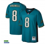 Men's Jacksonville Jaguars #8 Mark Brunell 1997 Mitchell & Ness Teal NFL Throwback Football Jersey