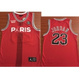Paris Saint-Germain #23 Michael Jordan Red Jordan Fashion Jersey