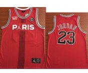 Paris Saint-Germain #23 Michael Jordan Red Jordan Fashion Jersey