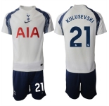 Men's Tottenham Hotspur #21 Dejan Kulusevski 2025-26 White Home Soccer Jersey Suit