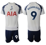 Men's Tottenham Hotspur #9 Richarlison 2025-26 White Home Soccer Jersey Suit