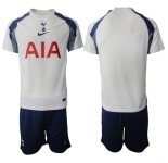 Men's Tottenham Hotspur Blank 2025-26 White Home Soccer Jersey Suit