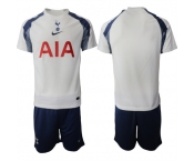 Men's Tottenham Hotspur Blank 2025-26 White Home Soccer Jersey Suit