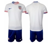 Men American Team Custom 2024 25 White Home Soccer Jersey Suit
