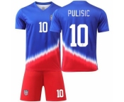 Youth American Team 10 Christian Pulisic 2024 25 Away Soccer Jersey Suit