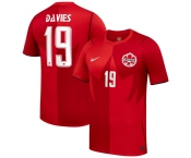Men's Canada #19 Alphonso Davies 2026 Red Home Soccer Jersey