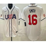 Men's USA #16 Will Smith White 2026 World Baseball Classic Cool Base Jersey