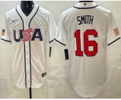 Men's USA #16 Will Smith White 2026 World Baseball Classic Cool Base Jersey