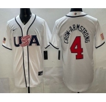 Men's USA #4 Pete Crow-Armstrong White 2026 World Baseball Classic Cool Base Jersey