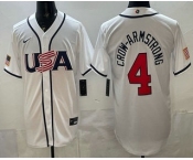 Men's USA #4 Pete Crow-Armstrong White 2026 World Baseball Classic Cool Base Jersey