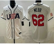 Men's USA #62 Logan Webb White 2026 World Baseball Classic Cool Base Jersey