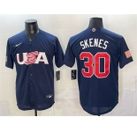 Men's USA Baseball #30 Paul Skenes Navy World Baseball Classic Stitched Jersey