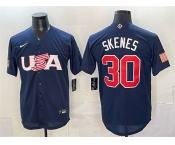 Men's USA Baseball #30 Paul Skenes Navy World Baseball Classic Stitched Jersey