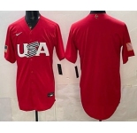 Men's USA Blank Red 2026 World Baseball Classic Cool Base Jersey