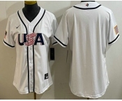 Women's USA Blank White 2026 World Baseball Classic Cool Base Jersey