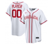 Men's Canada Baseball Active Player Custom White 2026 World Baseball Classic Home Stadium Stitched Jersey