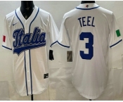 Men's Italy #3 Kyle Teel White 2026 World Baseball Classic Cool Base Jersey