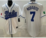 Men's Italy #7 Nick Morabito White 2026 World Baseball Classic Cool Base Jersey