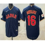 Men's Japan #16 Shohei Ohtani Navy 2026 World Baseball Classic Cool Base Jersey