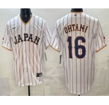 Men's Japan #16 Shohei Ohtani White 2026 World Baseball Classic Cool Base Jersey