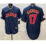Men's Japan #17 Yusei Kikuchi Navy 2026 World Baseball Classic Cool Base Jersey